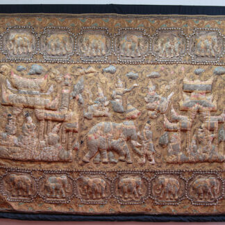 Grand Vintage Burmese Kalaga style tapestry, 215x136 cm