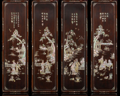 Antique Colored Mother-of-pearl Inlay Panel Set - Image 2